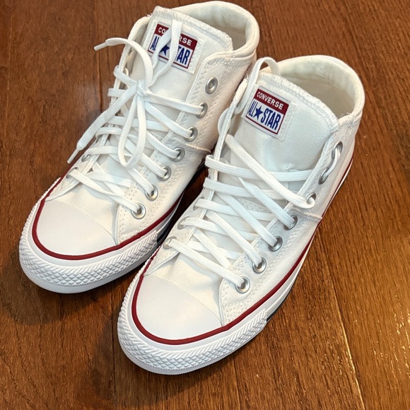 Converse White Mid Sneakers - Picture 1 of 7